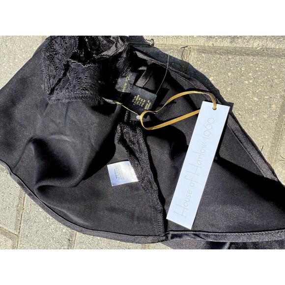 House of harlow 1960 Revolve black satin goth Sexy lace Classic cami NWT Medium - Picture 6 of 6